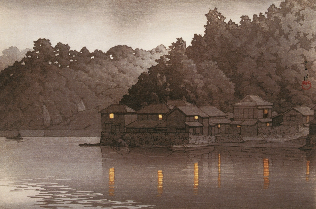 「月之江之浦」 川瀬巴水 （1939年） | 川瀬巴水作品集より