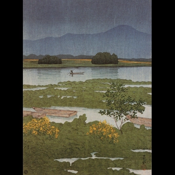 「日本風景選集 熊本絵図湖」 川瀬巴水 （1923年）