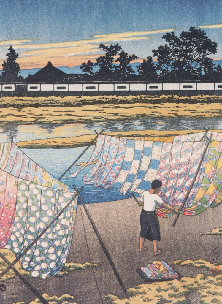 「日本風景選集 京都鴨川の夕暮」 川瀬巴水 （1923年） | 川瀬巴水作品集より