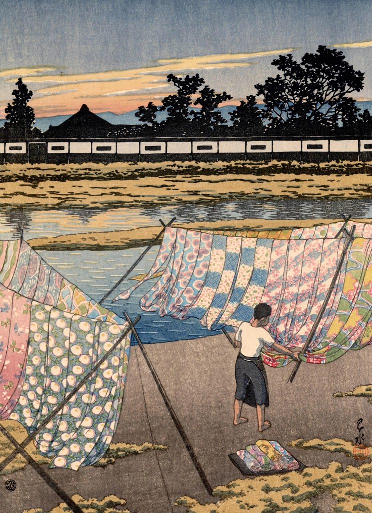 「日本風景選集 京都鴨川の夕暮」 川瀬巴水 （1923年） | 2