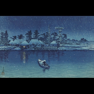 「牛堀」 川瀬巴水 （1930年）