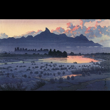 「前橋 敷嶌河原」 川瀬巴水 （1942年）
