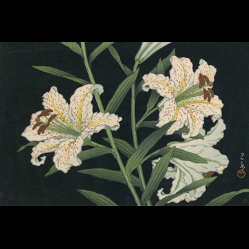 「山百合」 川瀬巴水 （1942年）