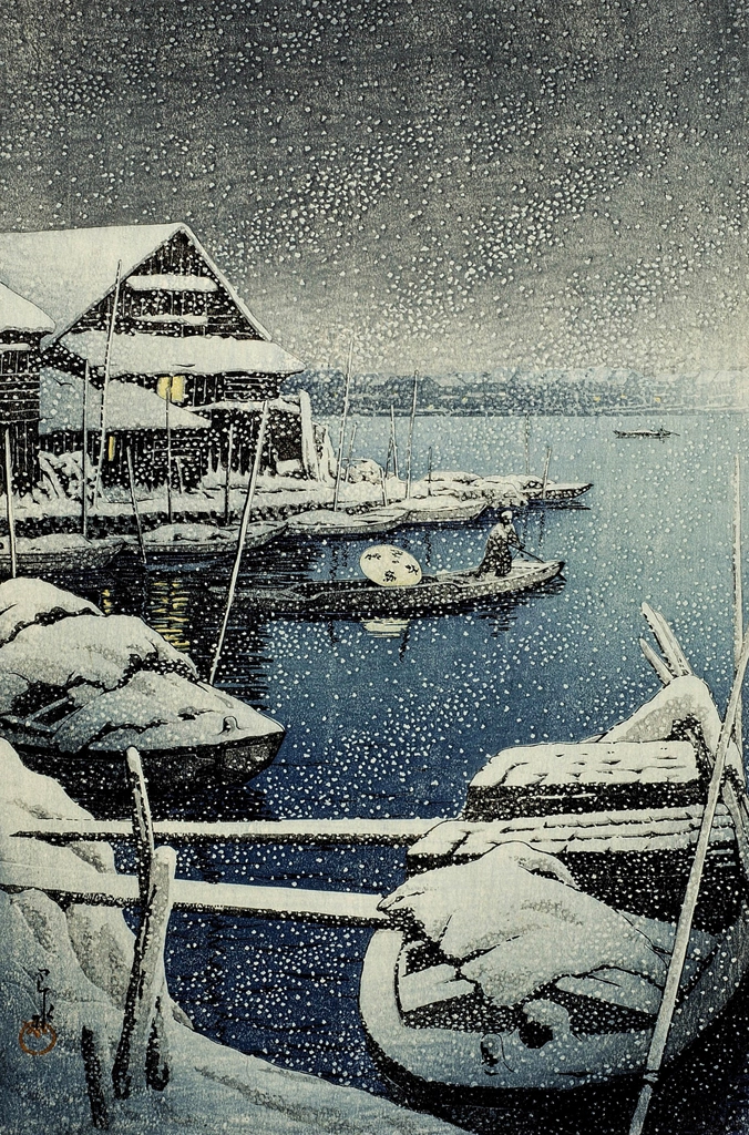 「雪の向嶋」 川瀬巴水 （1931年） | 3