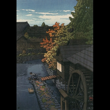 「栃木県河西町」 川瀬巴水 （1947年）