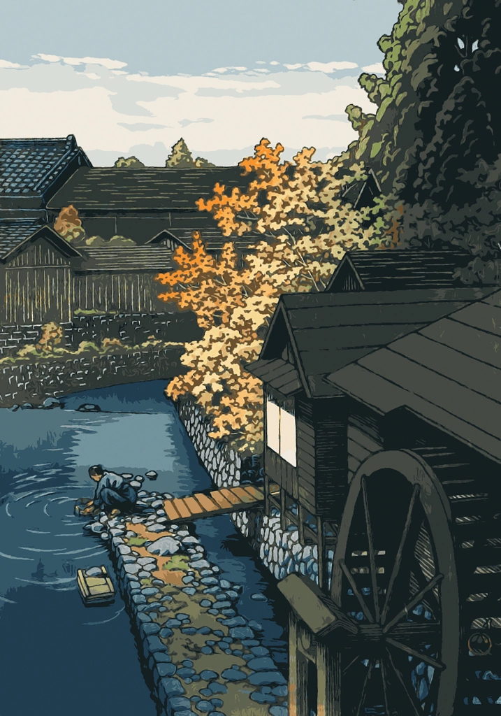 「栃木県河西町」 川瀬巴水 （1947年） | 2