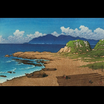 「房州布良」 川瀬巴水 （1949年）