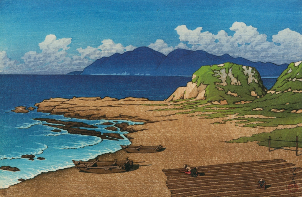 Mera in Boshu by Hasui Kawase (1949) | from Hasui Kawase Art Works Collection Revised Edition