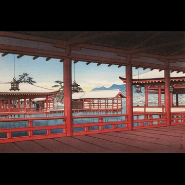 「宮島の廻廊」 川瀬巴水 （1949年）