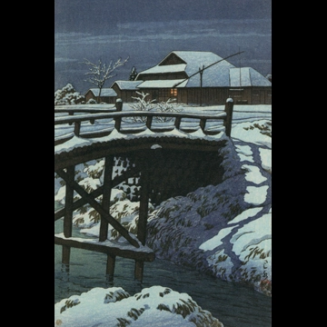 「水戸大野」 川瀬巴水 （1949年）