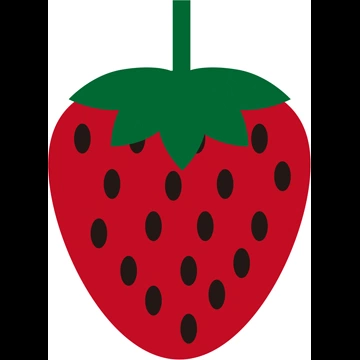 4種類のいちごのイラストとベクター