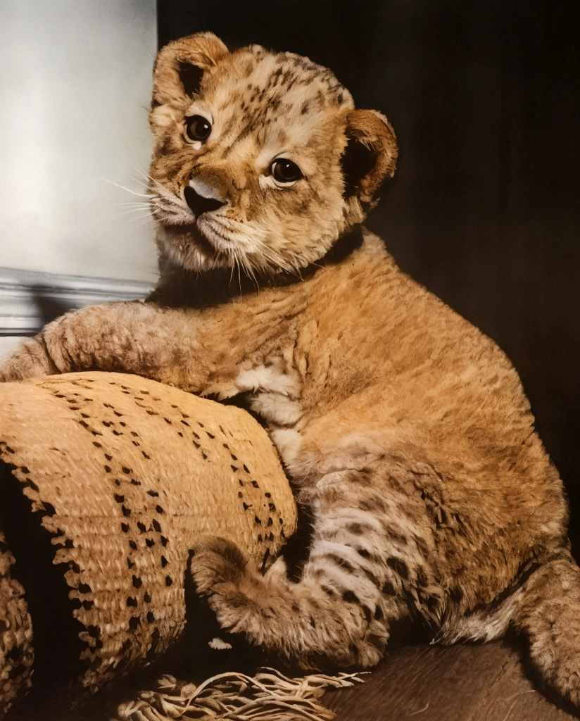 Untitled (A Cute Lion Cub) by Ylla | AI Colorization