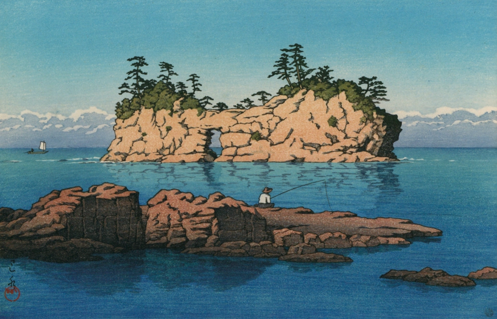 Engetsu Island in Shirahama by Hasui Kawase (1951) | from Hasui Kawase Art Works Collection Revised Edition