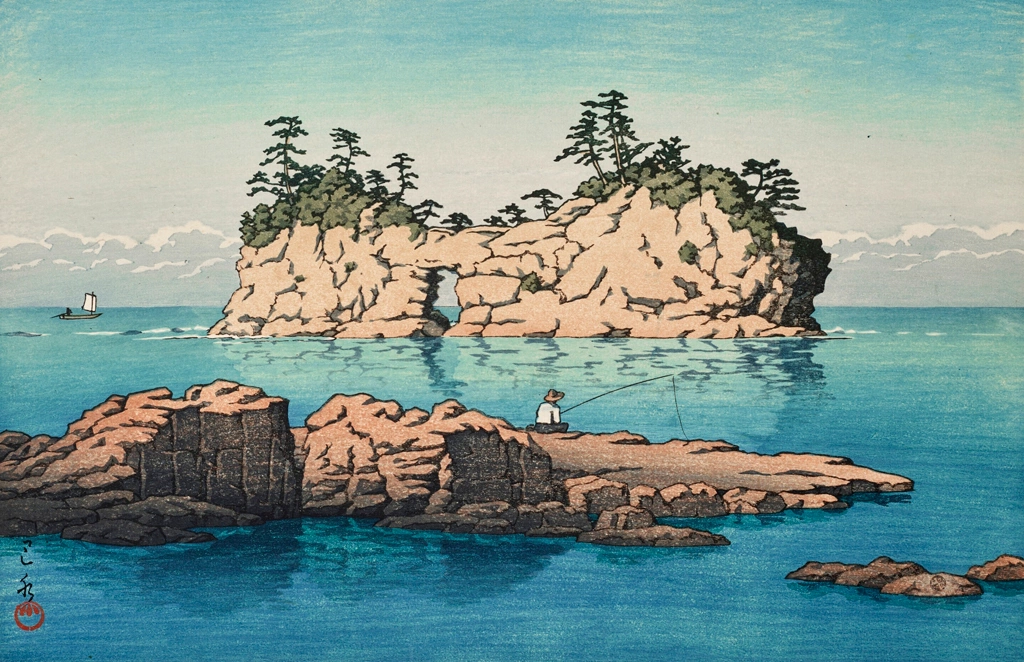 Engetsu Island in Shirahama by Hasui Kawase (1951) | 2