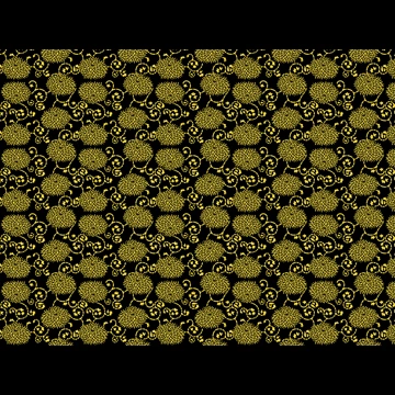5種類の菊と蔓柄の背景イラストとベクター