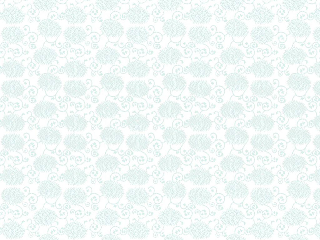 Set of 5 Chrysanthemum and Vine Pattern Background Illustrations and Vectors | Light Blue Green and White