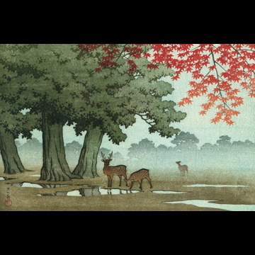 Nara Park by Hasui Kawase (1952)