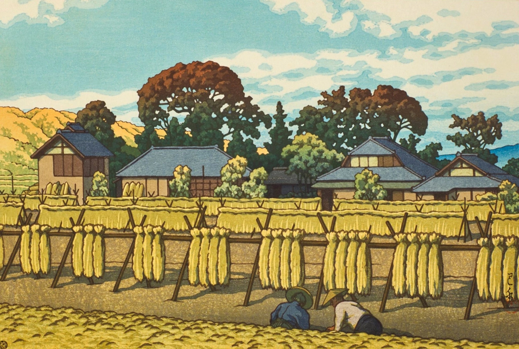 「金郷村（茨城県）」 川瀬巴水 （1954年） | 2