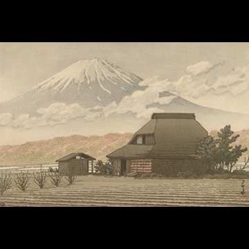 「鳴沢の富士」 川瀬巴水 （1936年）