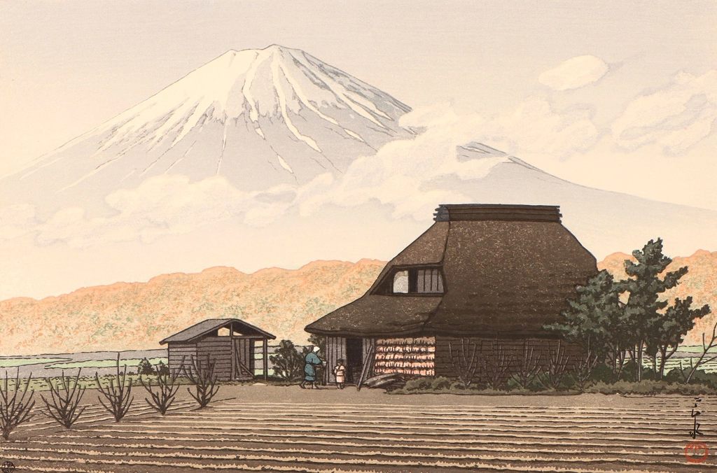 「鳴沢の富士」 川瀬巴水 （1936年） | 2