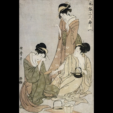 Three Drunken Women by Kitagawa Utamaro (1789-1801)