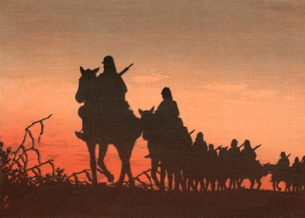 Red Sunset by Hasui Kawase (1937) | 2
