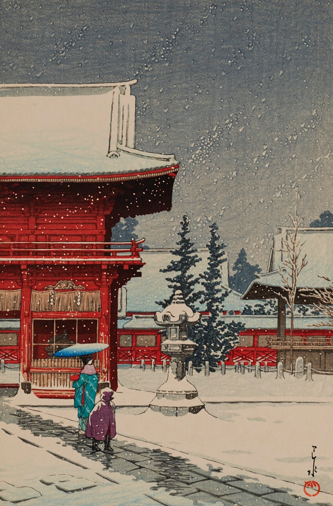 「根津権現の雪」 川瀬巴水 （1933年） | 3