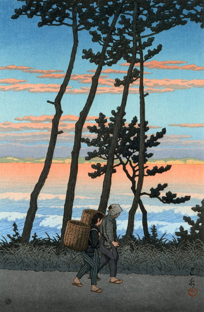 「勿来の夕」 川瀬巴水 （1954年） | 2
