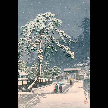 「池上本門寺」 川瀬巴水 （1931年）
