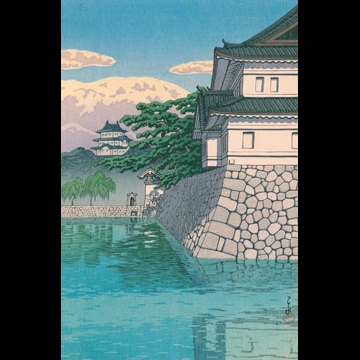 「東京二十景 桔梗門」 川瀬巴水 （1929年）