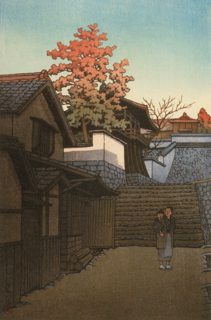 「赤穂新浜正福寺」 川瀬巴水 （1950年） | 川瀬巴水作品集より