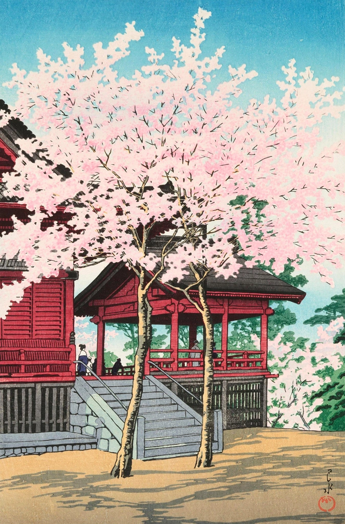 「東京二十景 上野清水堂」 川瀬巴水 （1928年） | 2
