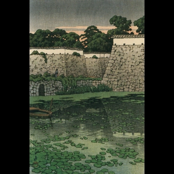 「福岡城址」 川瀬巴水 （1940年）