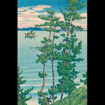 「旅みやげ 第三集 福岡西公園」 川瀬巴水 （1928年）