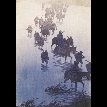 「暁の渡河」 川瀬巴水 （1937年）