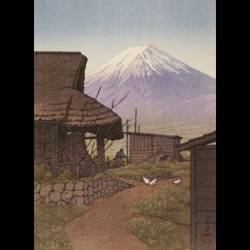 「舟津の富士」 川瀬巴水 （1936年）