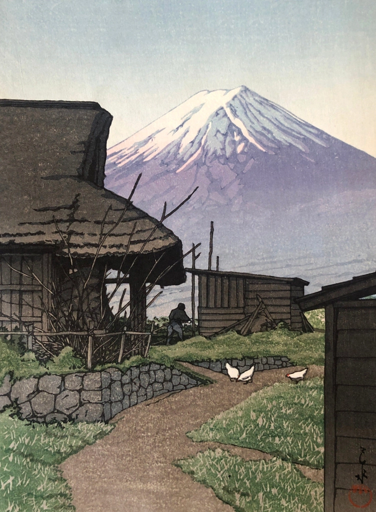 「舟津の富士」 川瀬巴水 （1936年） | 2