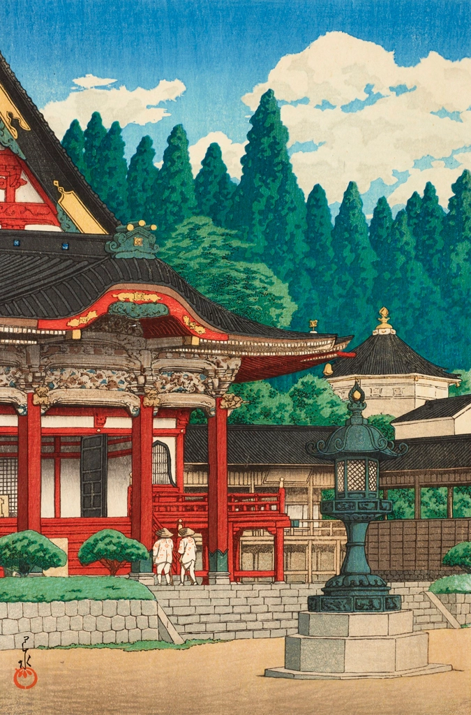 「身延山久遠寺」 川瀬巴水 （1930年） | 2