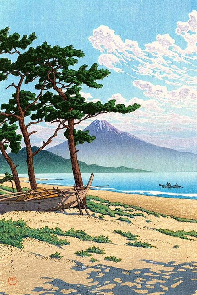 「東海道風景選集 三保の松原」 川瀬巴水 （1931年） | 2