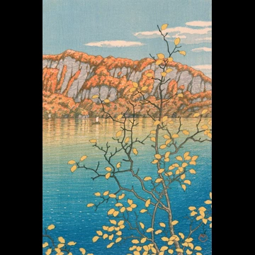 「十和田湖千丈幕」 川瀬巴水 （1933年）