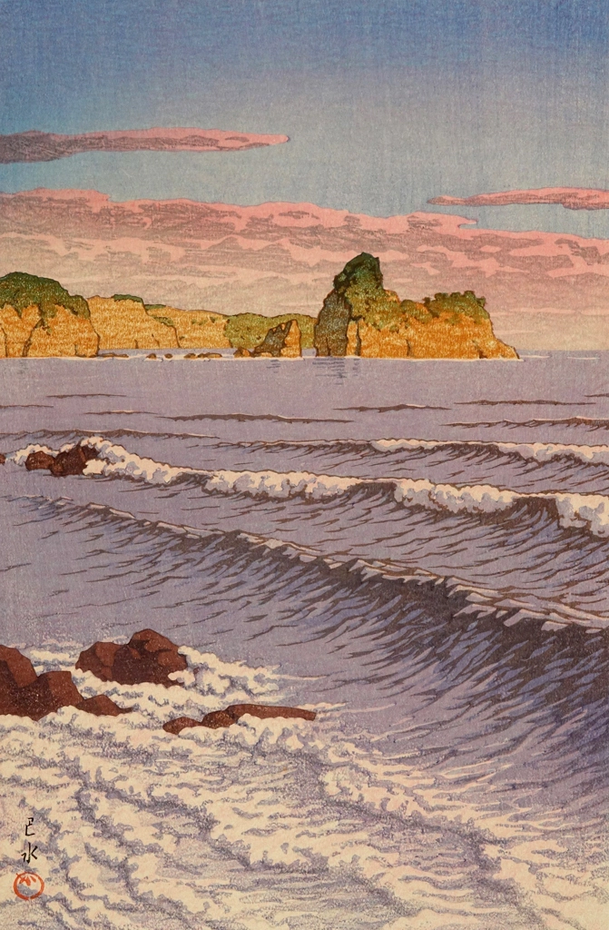 「日本風景集 東日本篇  後志美国（朝海）」 川瀬巴水 （1932年） | 2