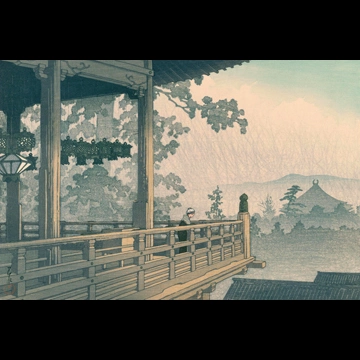 「日本風景集II 関西篇 奈良二月堂」 川瀬巴水 （1934年）