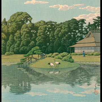 Korakuen Park, Okayama by Hasui Kawase (1934)