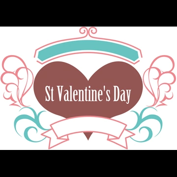 3種類のハートにSt Valentinee’s Dayと書かれたラベルのイラストとベクター