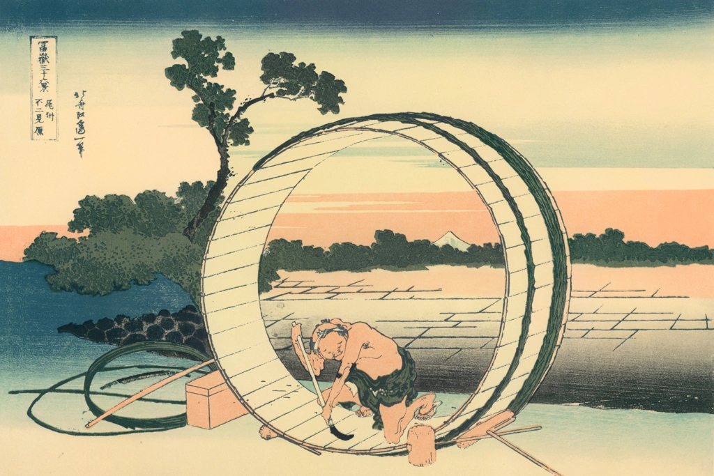 Thirty-Six Views of Mount Fuji: Fujimi Field in Owari Province by Katsushika Hokusai (circa 1830) | from Complete Collection of Ukiyo-e Prints, Separate Volume II