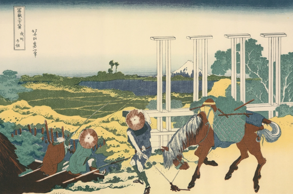 Thirty-Six Views of Mount Fuji: Senju in Musashi Province by Hasui Kawase (circa 1830) | from Complete Collection of Ukiyo-e Prints, Separate Volume II