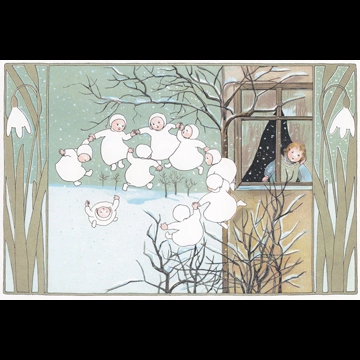 Plate #1 (Snow Children Dancing) from “The Story of the Snow Children” by Sibylle von Olfers