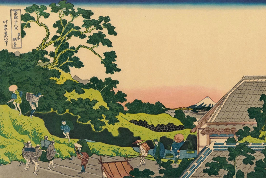 Thirty-Six Views of Mount Fuji: Sundai, Edo by Katsushika Hokusai (circa 1830) | from Fugaku Sanjūrokkei