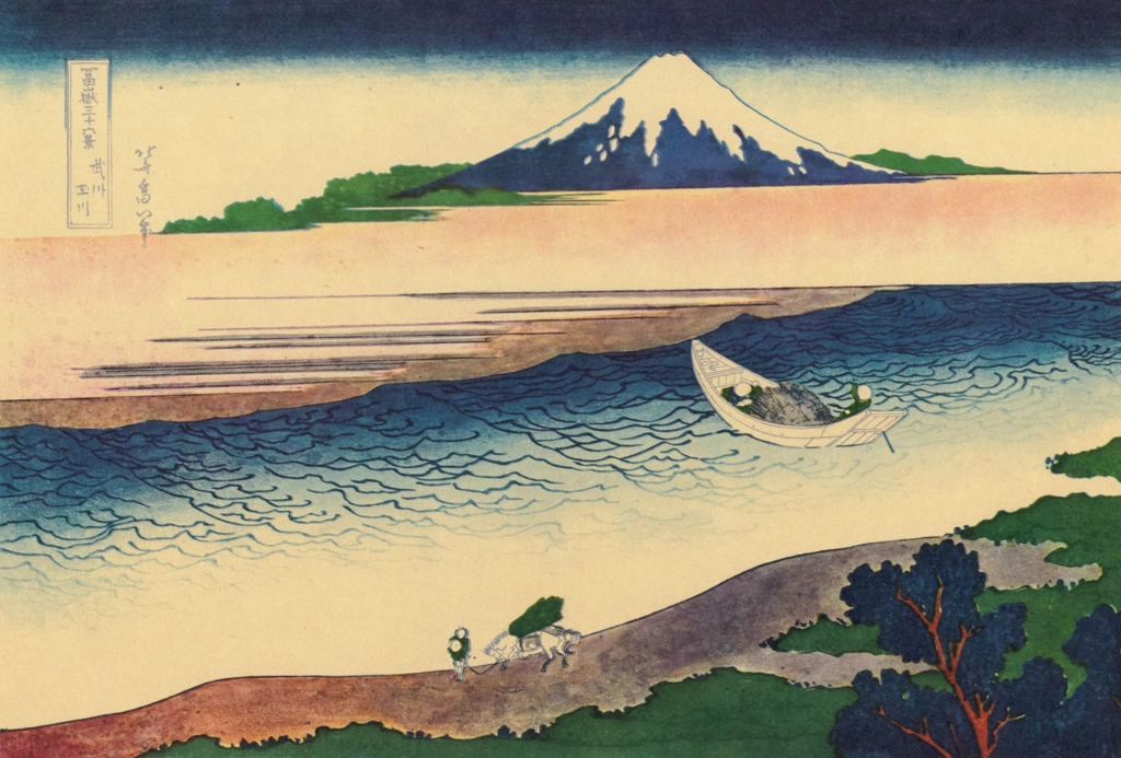 「富嶽三十六景 武州玉川」 葛飾北斎 （1830年） | 富岳三十六景より