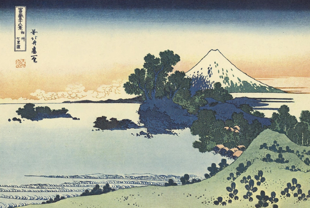 Thirty-Six Views of Mount Fuji: Shichirigahama in Sagami Province by Katsushika Hokusai (circa 1830) | from Ukiyo-e Masterpiece Selection: Hokusai I